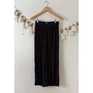 & Other Stories Black Pull On Wide Leg Crop Pant Baggy Casual Minimalist Basic 2